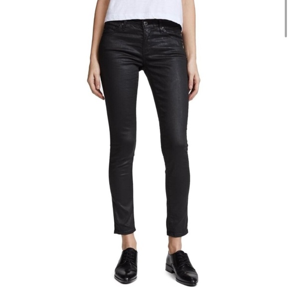 AG Adriano Goldschmied the legging ankle skinny black jeans size 27 - Picture 2 of 8